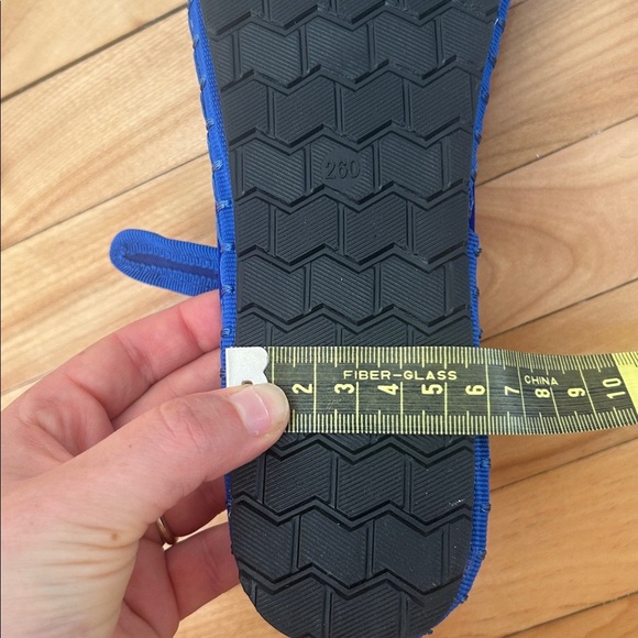 Velvet Mary Janes flats electric blue - Chinese size 260 approx 9.5 US - Picture 9 of 9